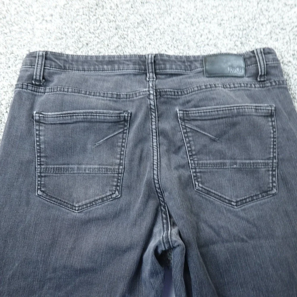Buckle BKE‎ Jeans Mens 36X30 Dark Black Denim Nolan Straight Stretch Whiskered